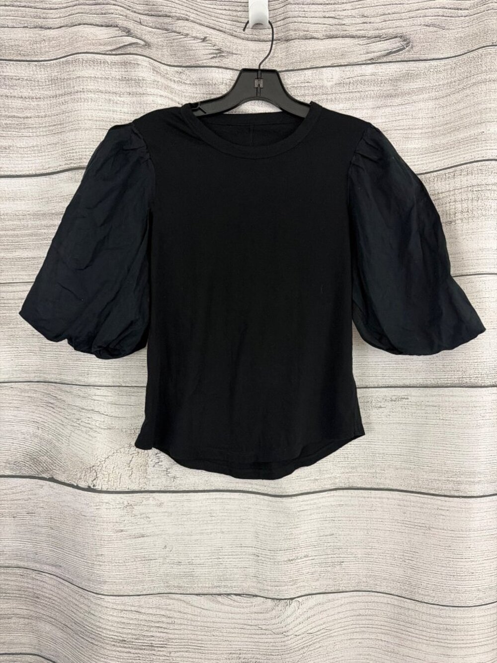 Veronica Beard Retta Black Short Sleeve T-Shirt